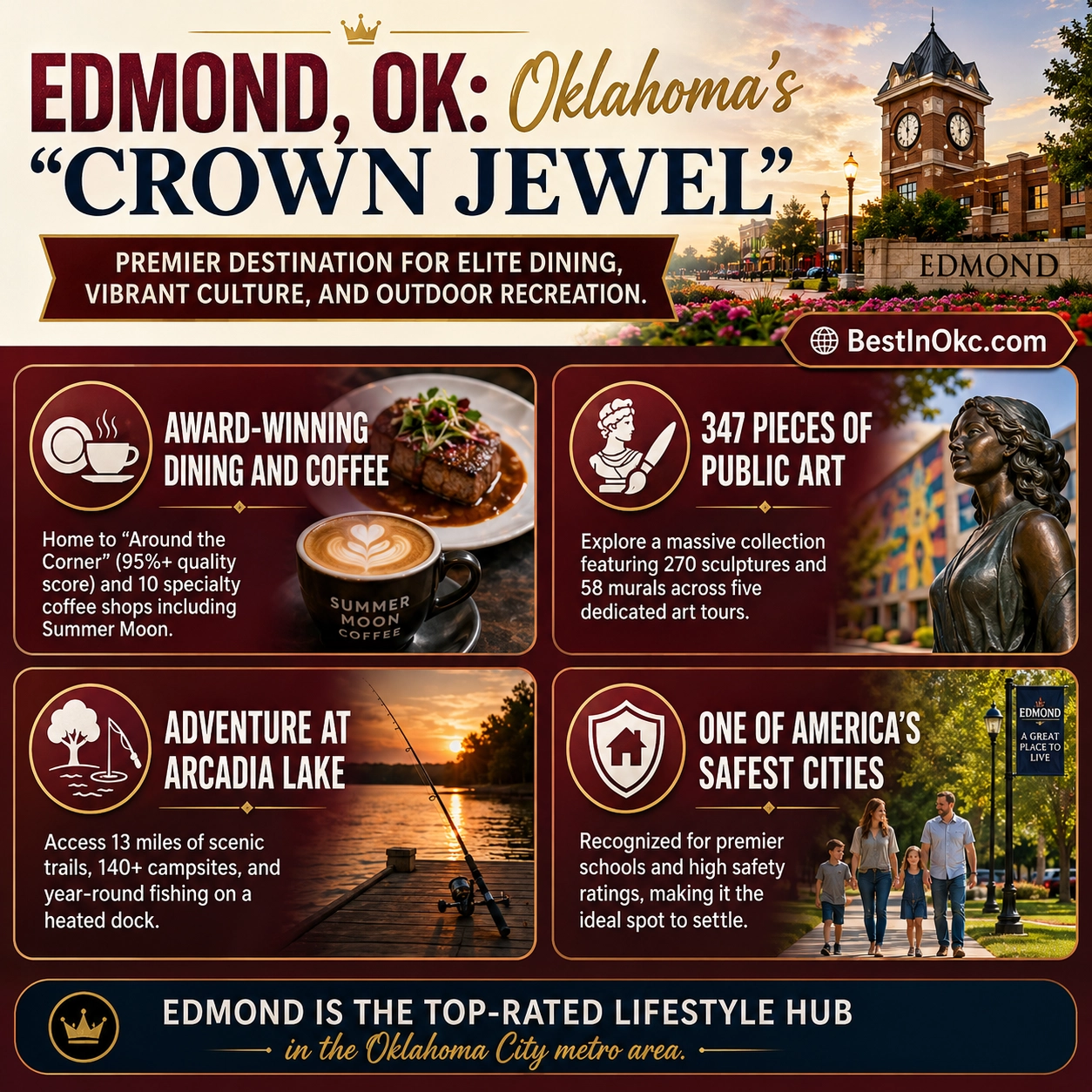 Edmond, Oklahoma — Broadway downtown, UCO, and north OKC metro community