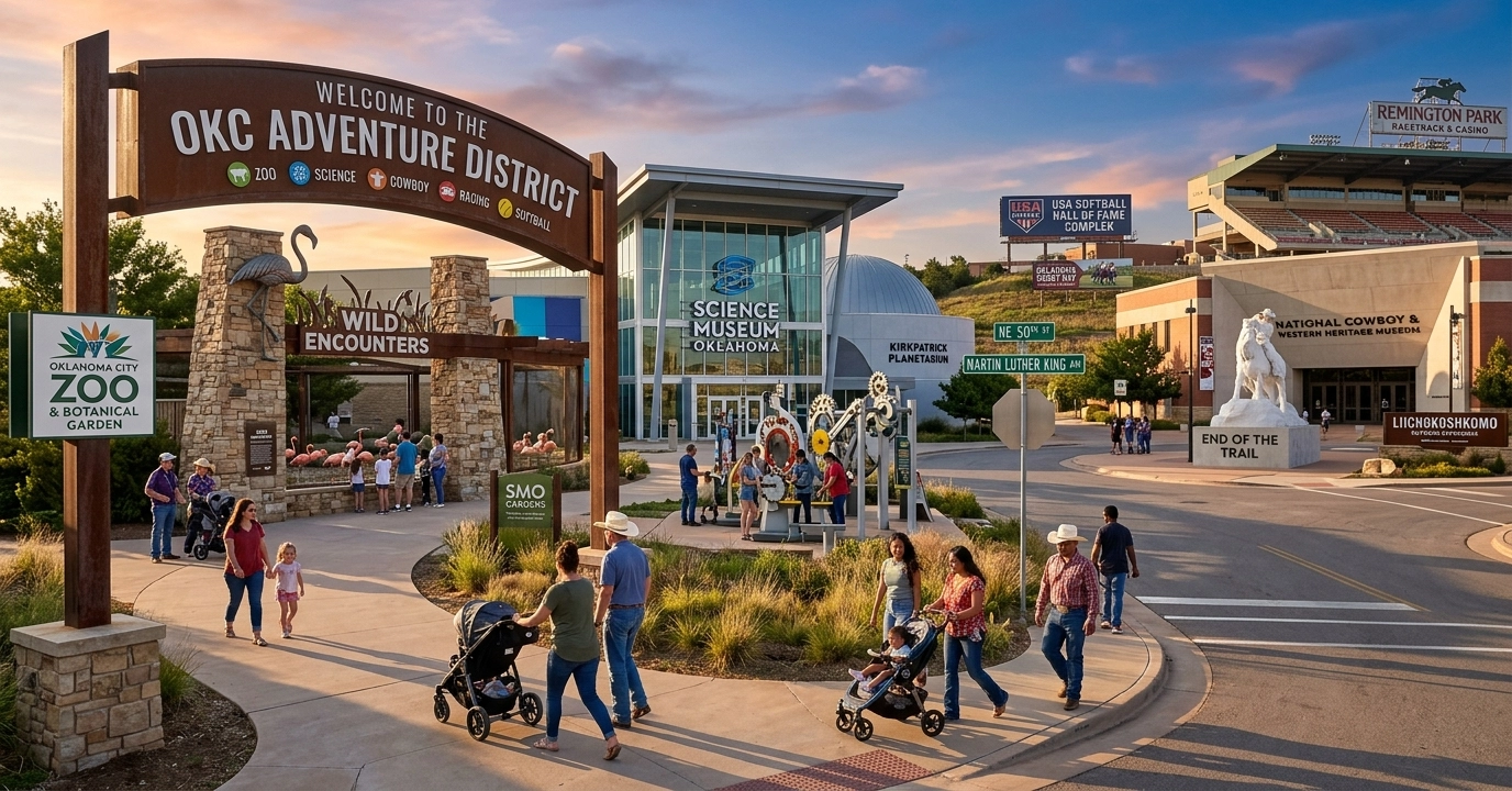 Adventure District, Oklahoma City — Oklahoma City Zoo, Science Museum Oklahoma, and northeast OKC family attractions