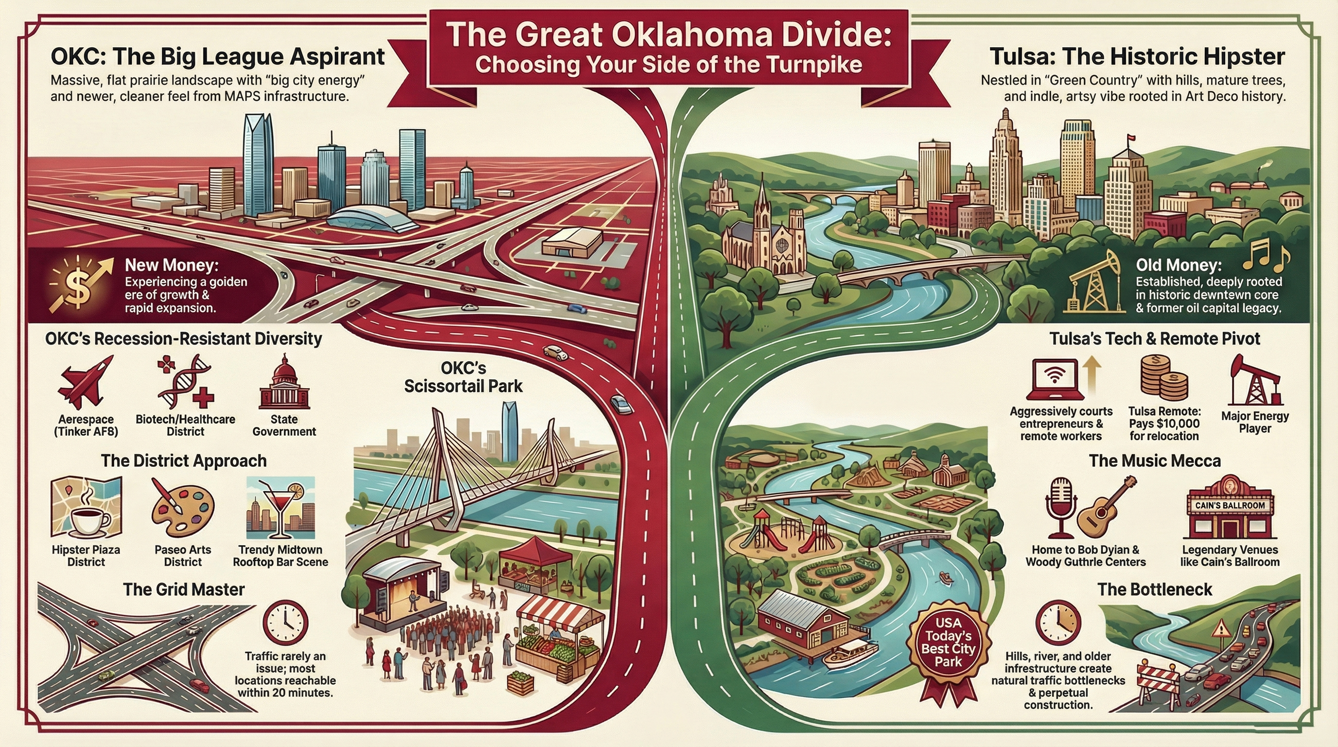 The Great Oklahoma Divide: A Local's Honest Guide to Living in OKC vs. Tulsa
