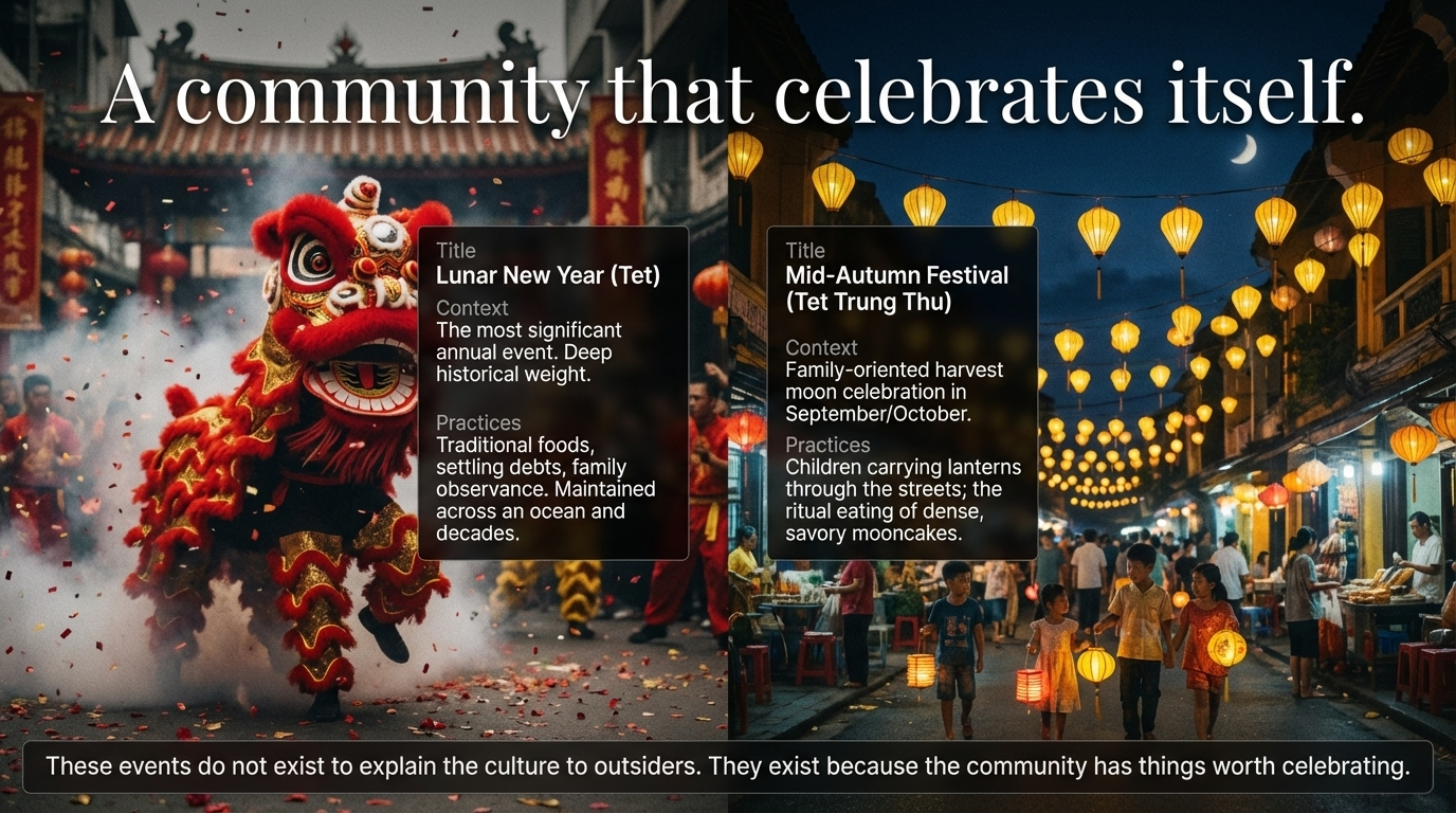 Crowd gathered in OKC’s Asian District during a cultural event