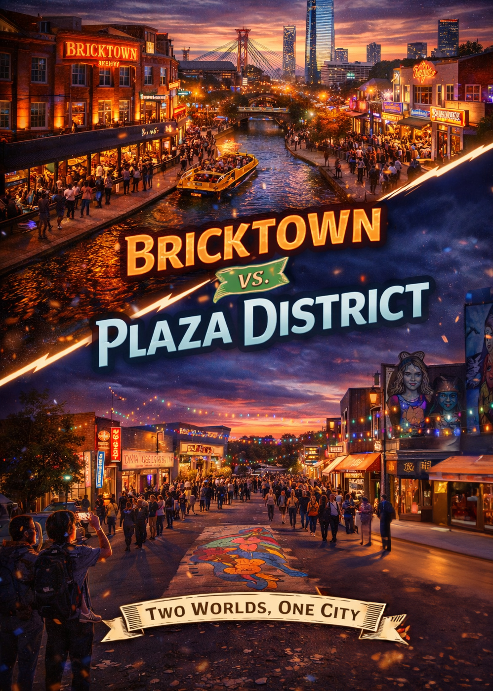 Bricktown vs. Plaza District: Two Worlds, One City
