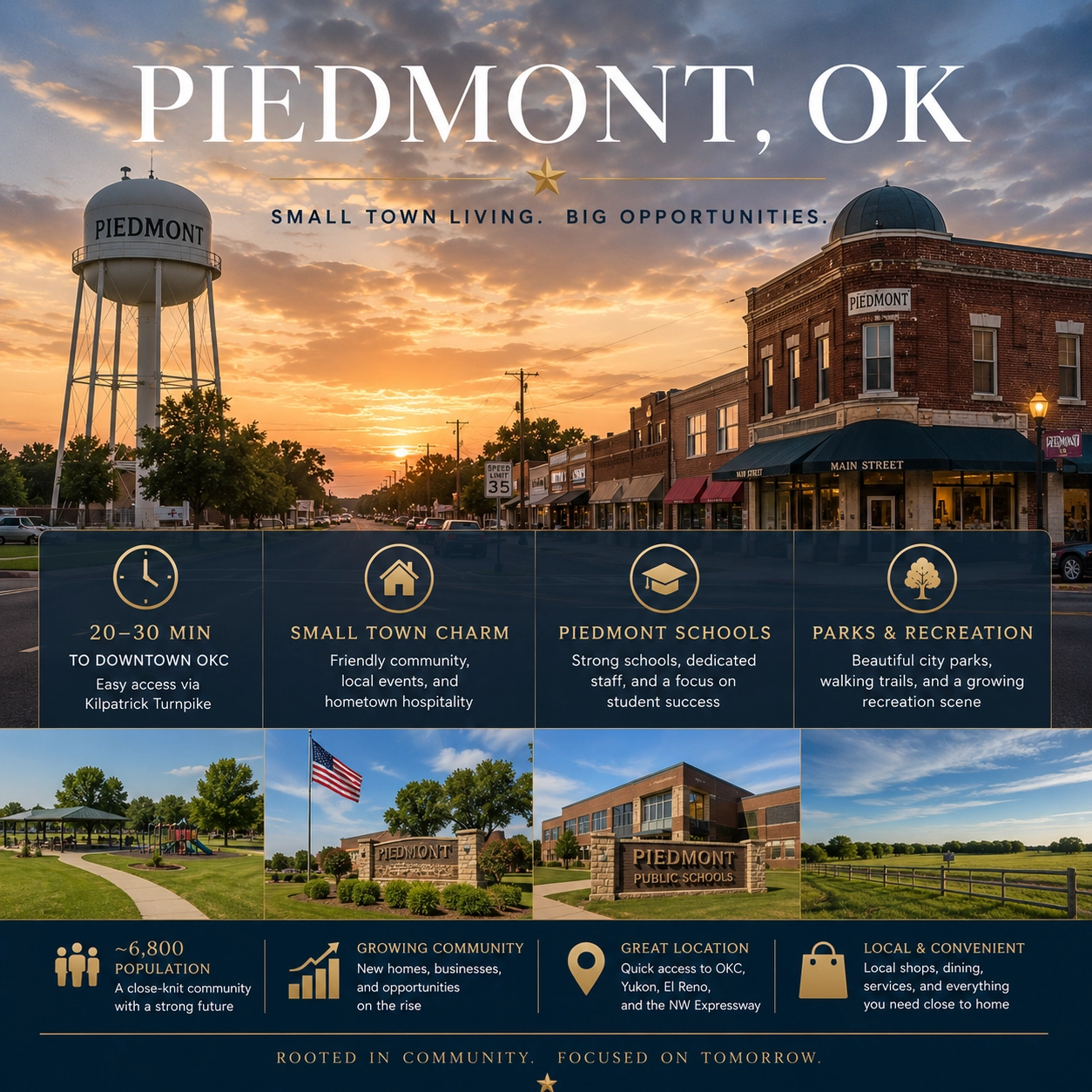 Piedmont, Oklahoma — northwest OKC metro community along the schools and growth corridor