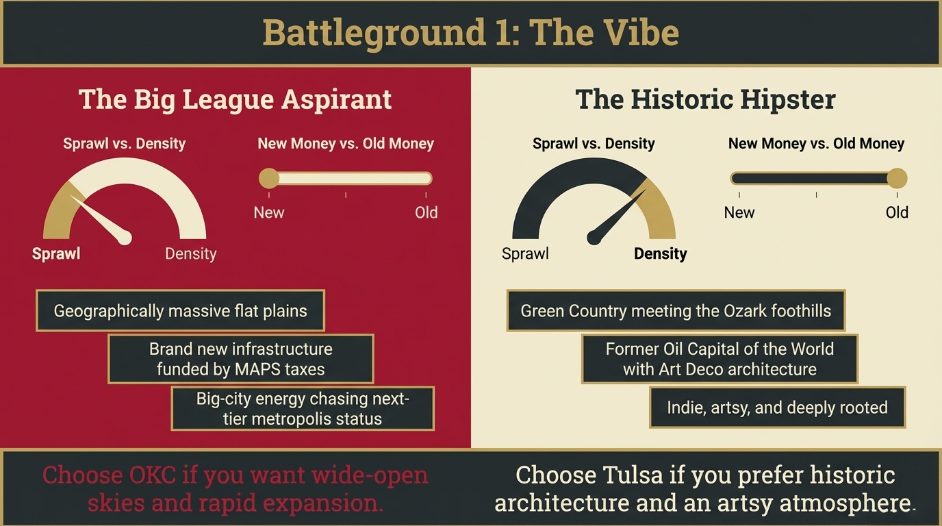 Turnpike Tussle visual 3: OKC vs Tulsa commute, cost, and lifestyle comparison